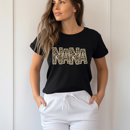 Nana Faux Embroidery Leopard